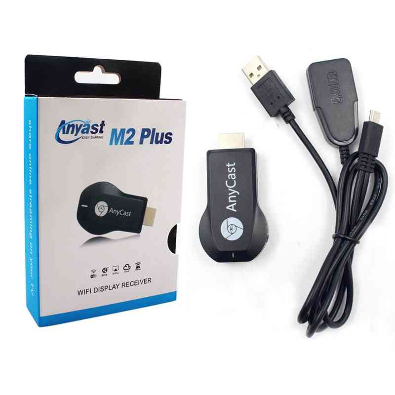 M2 plus tv-stick wifi display ontvanger, anycast dlna miracast airplay spiegelscherm hdmi-adapter android ios mirascreen-dongle -