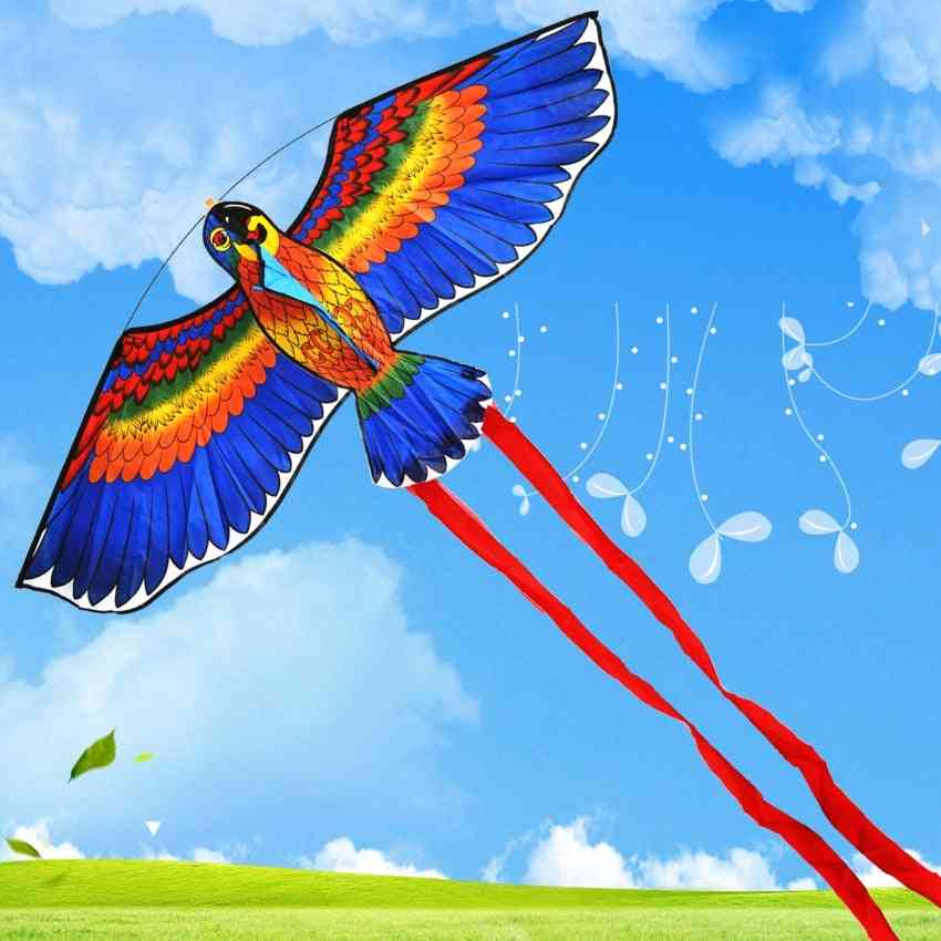 Outdoor rot grün blau Papageien Drachen, einzeilige Brise fliegen Spaß Sport für Kinder - blaue Papagei
