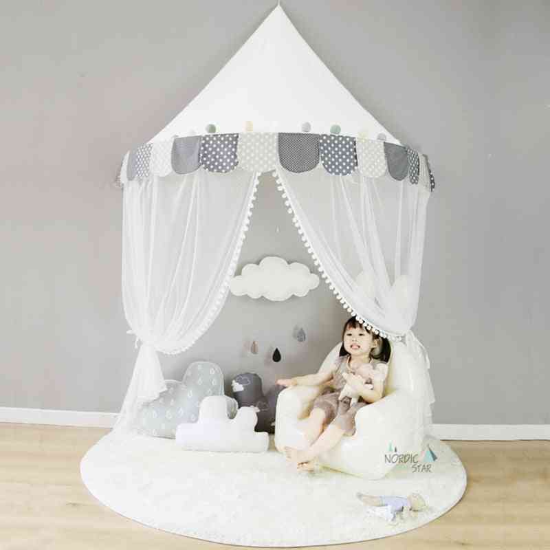 Cotton Foldable Tent Canopy Bed - Curtain Baby Crib Netting / Room Decoration
