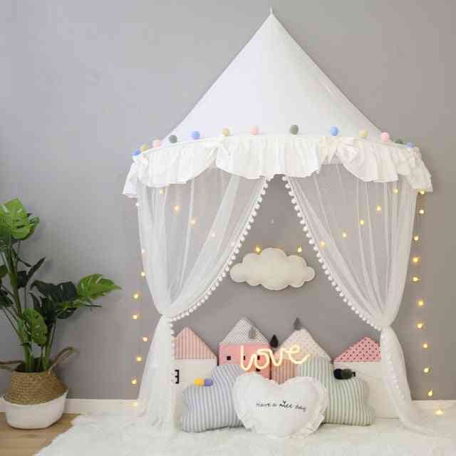 Cotton Foldable Tent Canopy Bed - Curtain Baby Crib Netting / Room Decoration