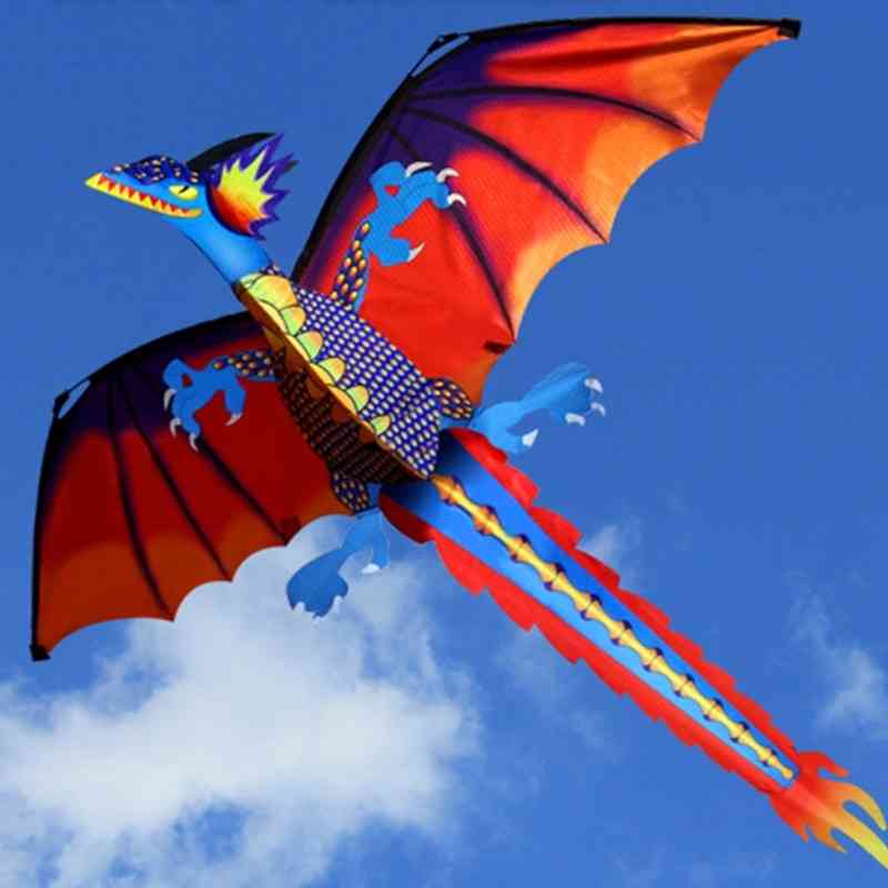 3d Dragon Kite With 100m Line And Tail For Adult- Outdoor Flying
