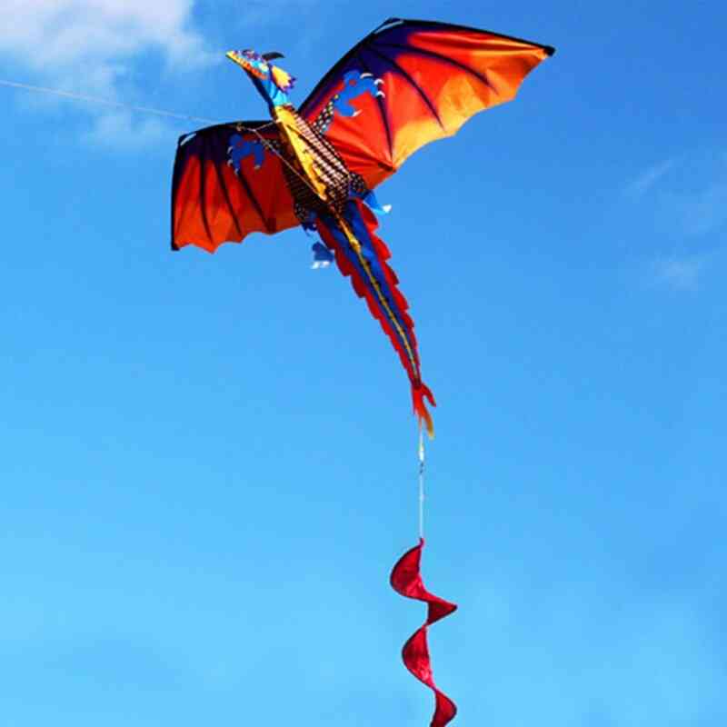 Zmeu dragon 3D cu linie și coadă de 100 m pentru zborul în aer liber pentru adulți