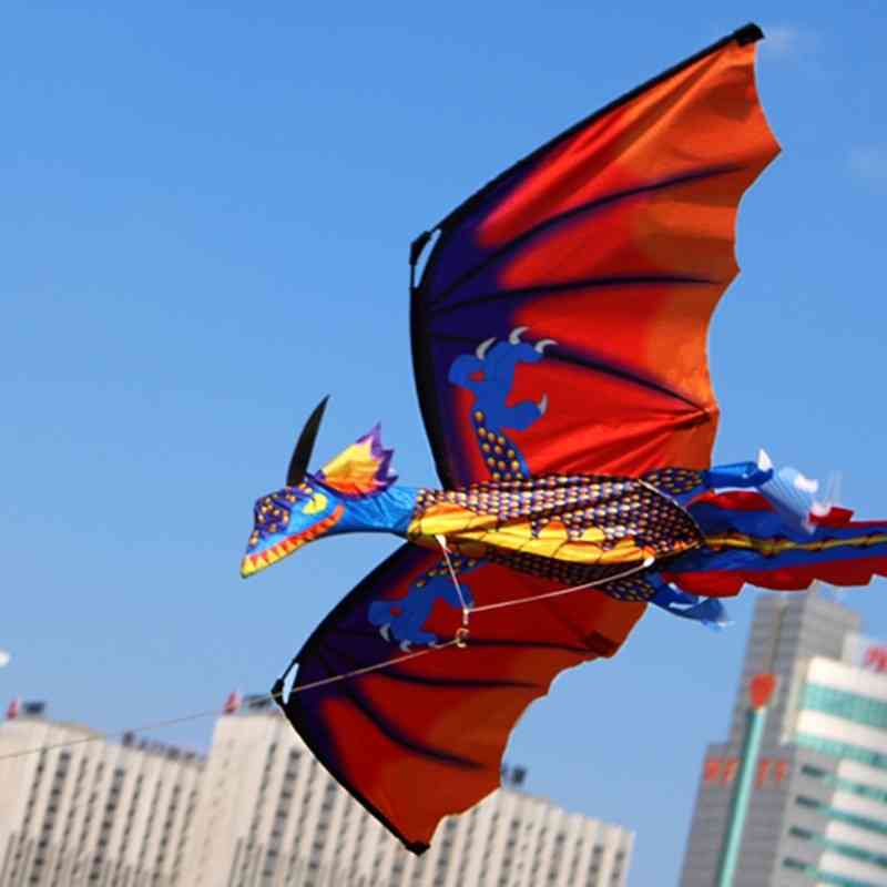 Zmeu dragon 3D cu linie și coadă de 100 m pentru zborul în aer liber pentru adulți