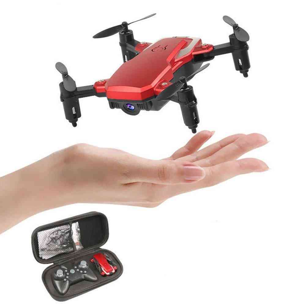 Djl mini drone lf606 4k hd kamera med foldbar quadcopter one-key retur fpv droner rc helikopter quadrocopter til børns legetøj - sort 4k 1b taske