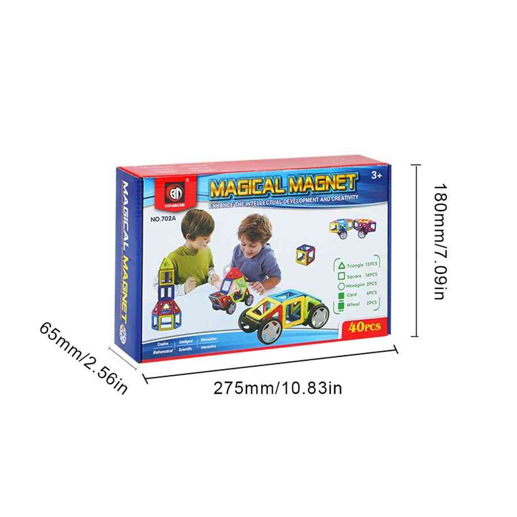 Magnetic Piece English Set-'s Educational Assembled Building Blocks