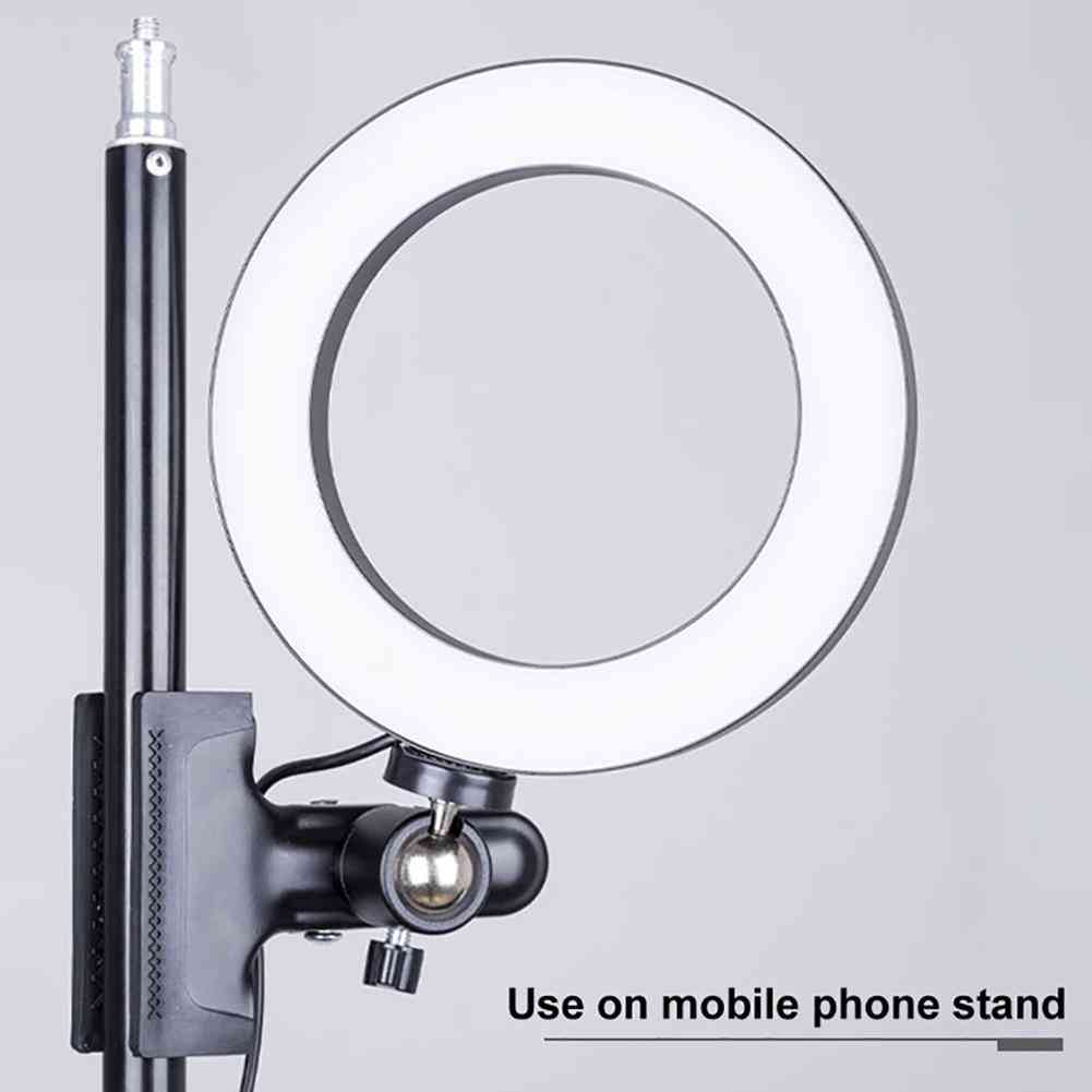 20 cm udfyldningslys til mobiltelefoncomputer lysstyrkejusterbar selfie-lys live-udsendelsesvideo -