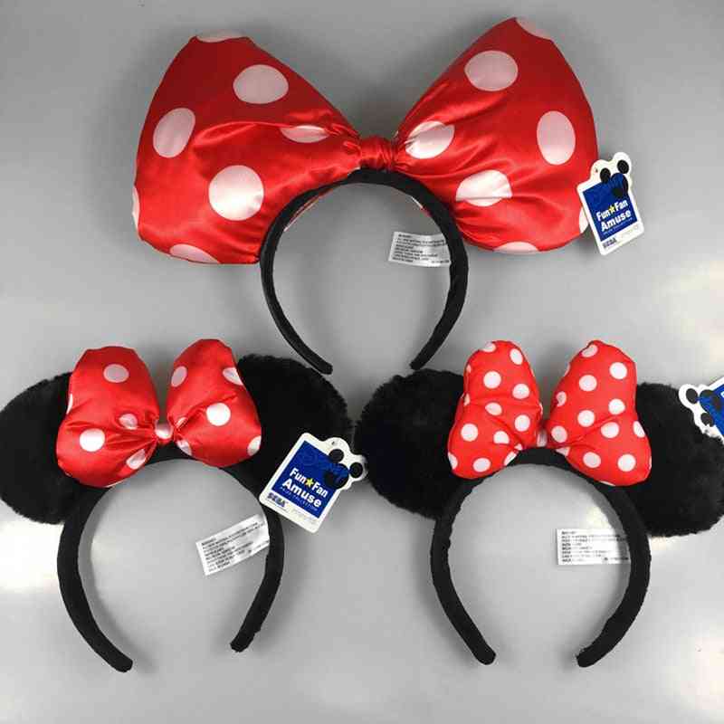 Mickey Mouse Design, Sequin, Plush And Soft Headband