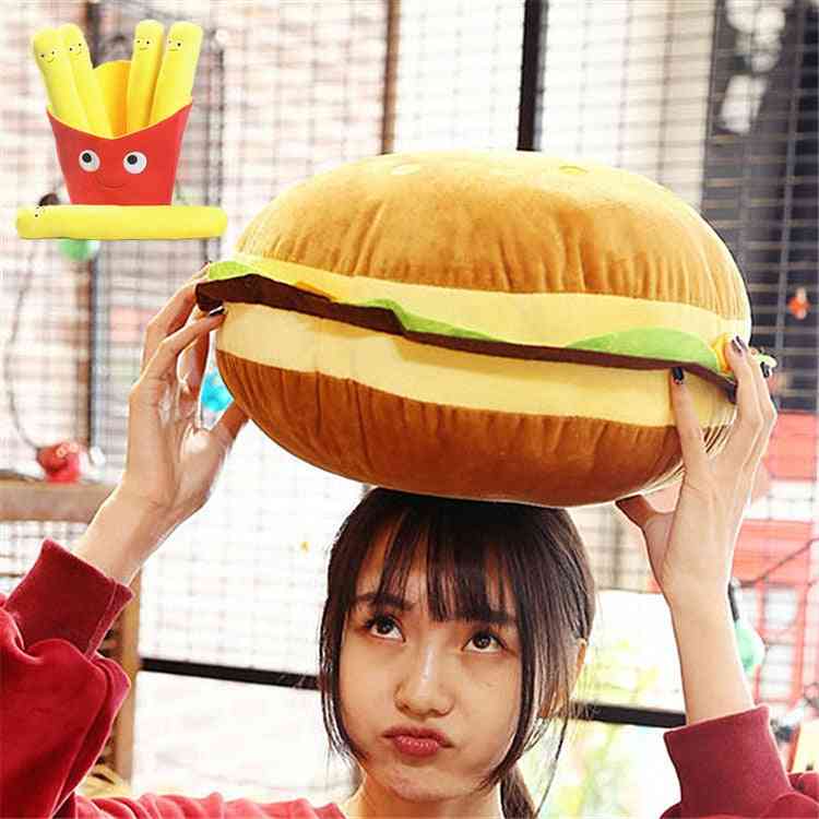 креативна бургер плюшена играчка - мека подплатена плюшена възглавница възглавница сладка хамбургер възглавница