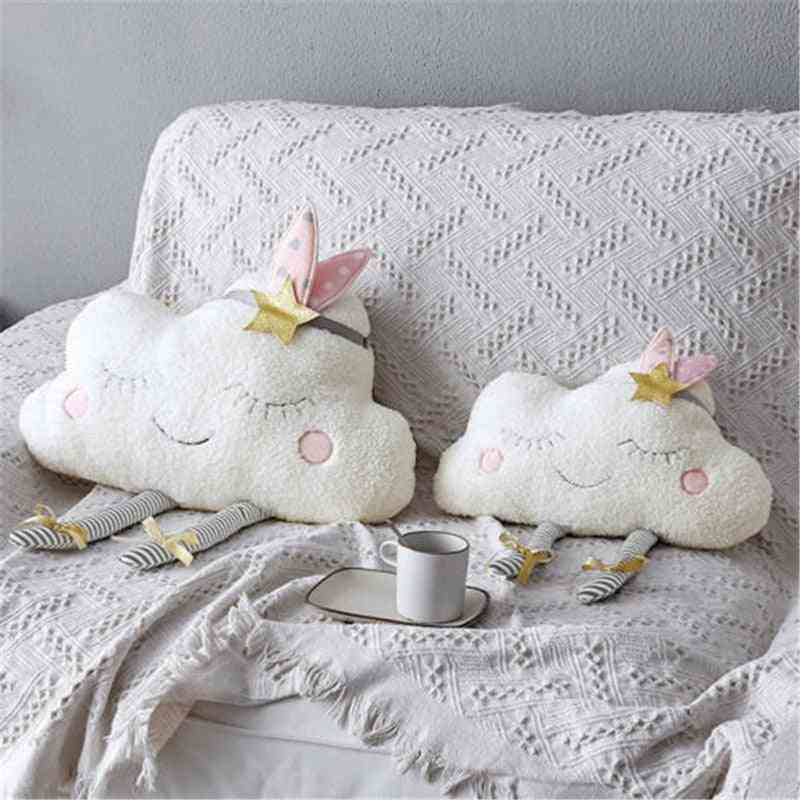 Pudcoco Creative Cloud Shaped Plush Stuffed Pillow Bed Cushion- Home Sofa Car Decor (white)