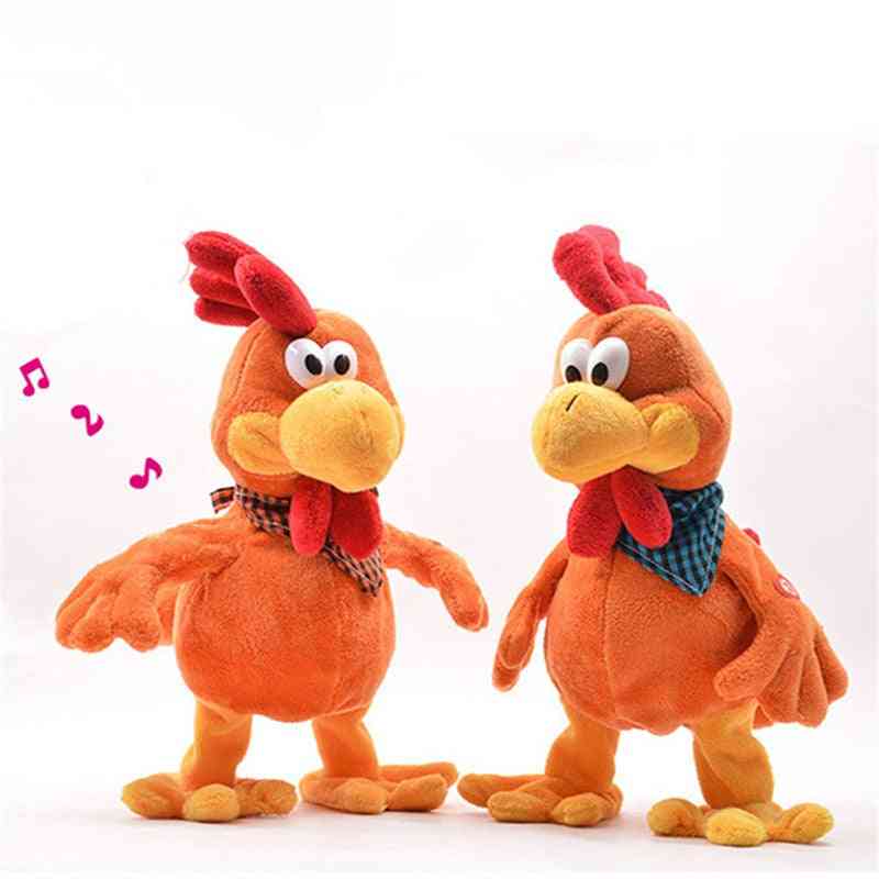 Zabawny kogut, tańczący śpiewający muzykalny kurczak elektroniczne zwierzaki pilot zabawka ciekawy prezent urodzinowy dla dzieci - kurczak