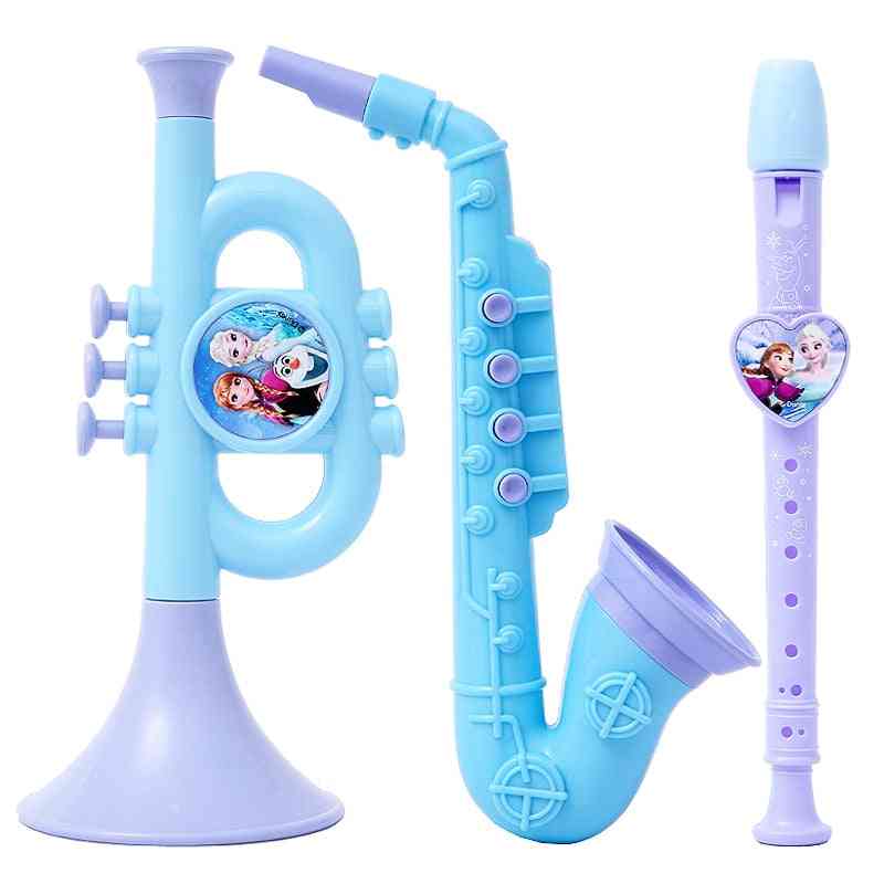 Disney congelé princesse violon instrument de musique véritable violon guitare sable marteau éducation enfants instruments de musique jouet