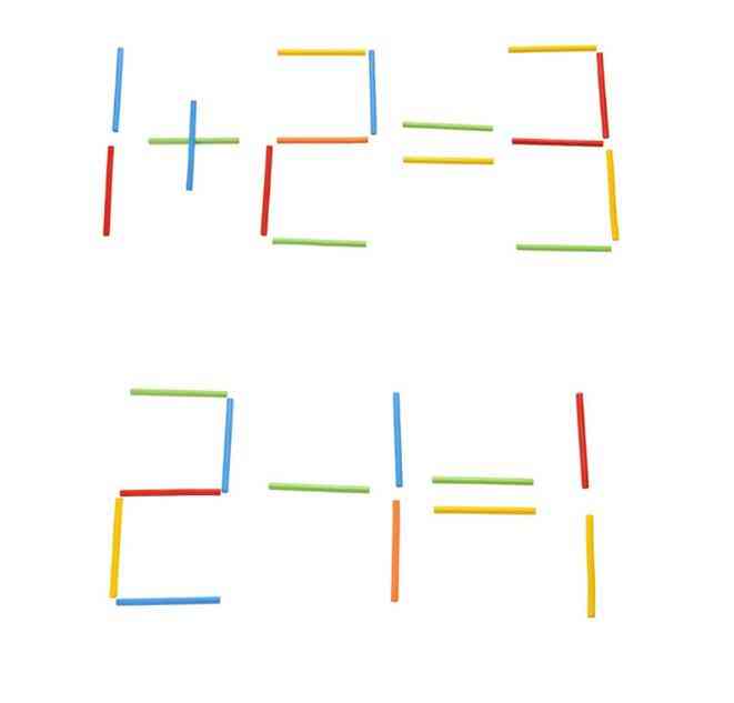 Bambù colorato bastoncini per il conteggio matematica strumenti didattici montessori conteggio asta giocattolo per l'apprendimento della matematica in età prescolare (100 pezzi colore misto) -