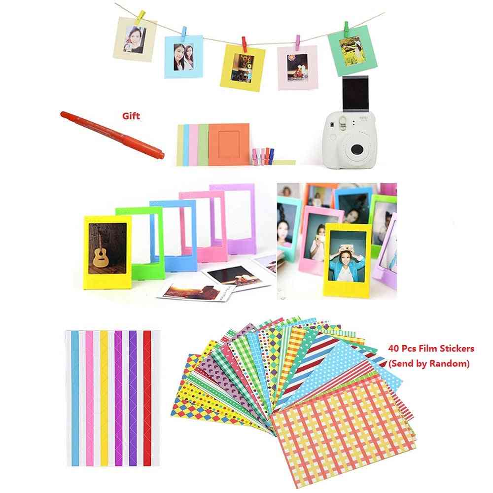 Marker Pen + Color Stickers + Photo Frames Camera Sp-1 & Films Paper