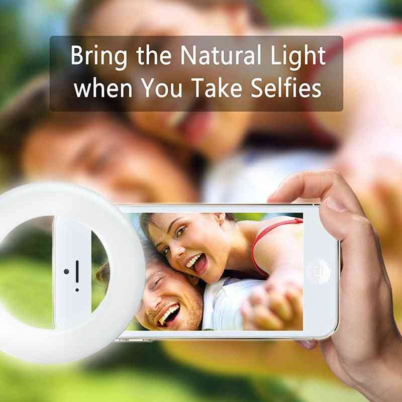 3200k-6500k, 40 LED lamp kulatého selfie selfie prstenu pro iphone / andriod