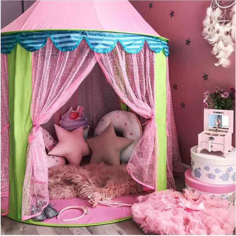 Tendas dobráveis play house para crianças teepee toy - tendas para crianças tipi infantil indoor ball pit princess castle - 1025b