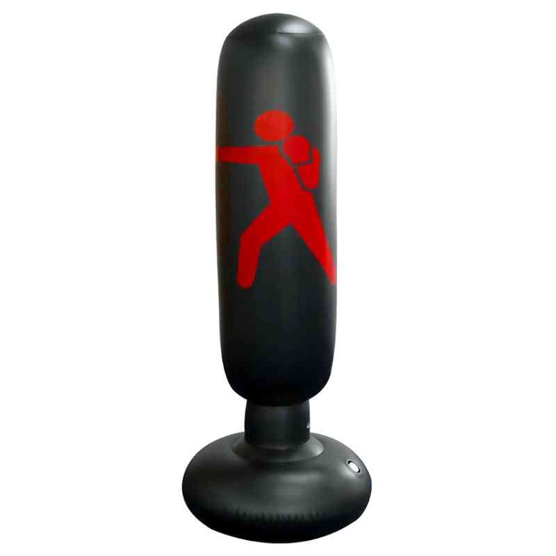 Nadmuchiwana kolumna bokserska z PVC pogrubiająca kolumna do walki kolumna wentylacyjna - czarna