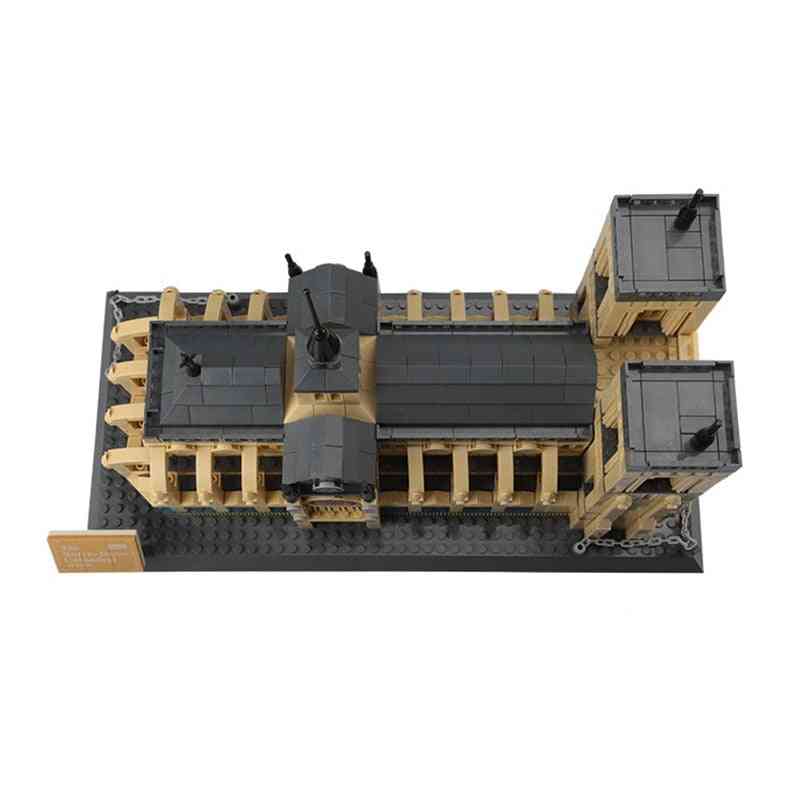 Mini Diamond Building Blocks-famous City Architecture-notre Dame Cathedral Model, Educational Toy
