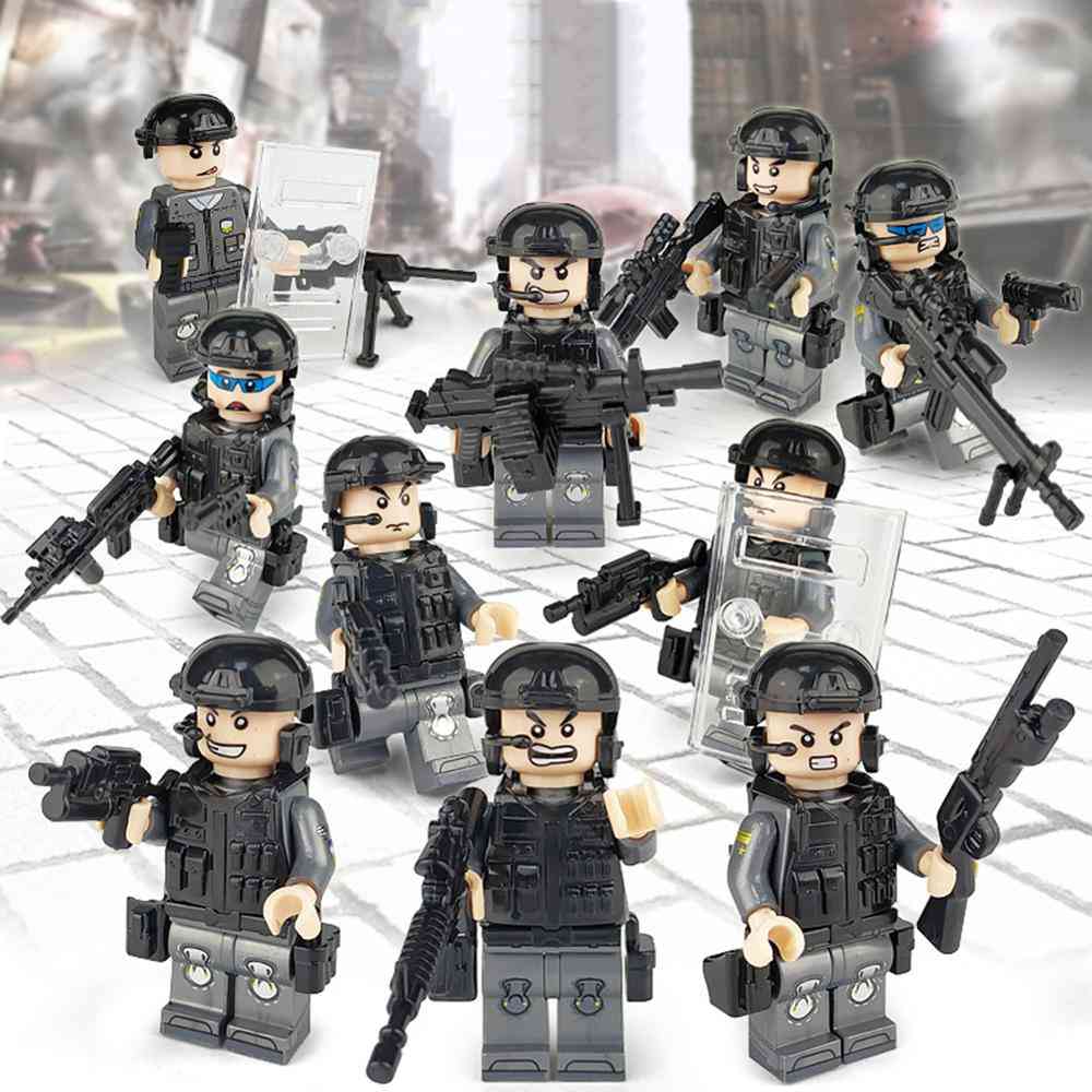Armed Police Forces, Building Blocks-a Variety Of Shapes And Scenes For