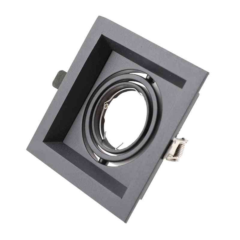 Kwadratowe osadzone pierścienie sufitowe LED - uchwyt punktowy LED - pojedyncza głowica-czarny