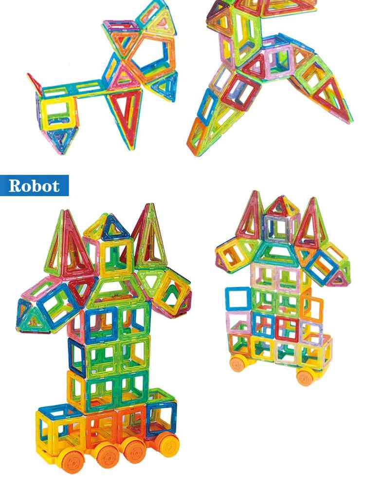 Qwz 184stk-110stk mini magnetisk designer konstruktion sæt model & bygning legetøj-magnetiske blokke pædagogisk legetøj til børn gave - hærgrøn