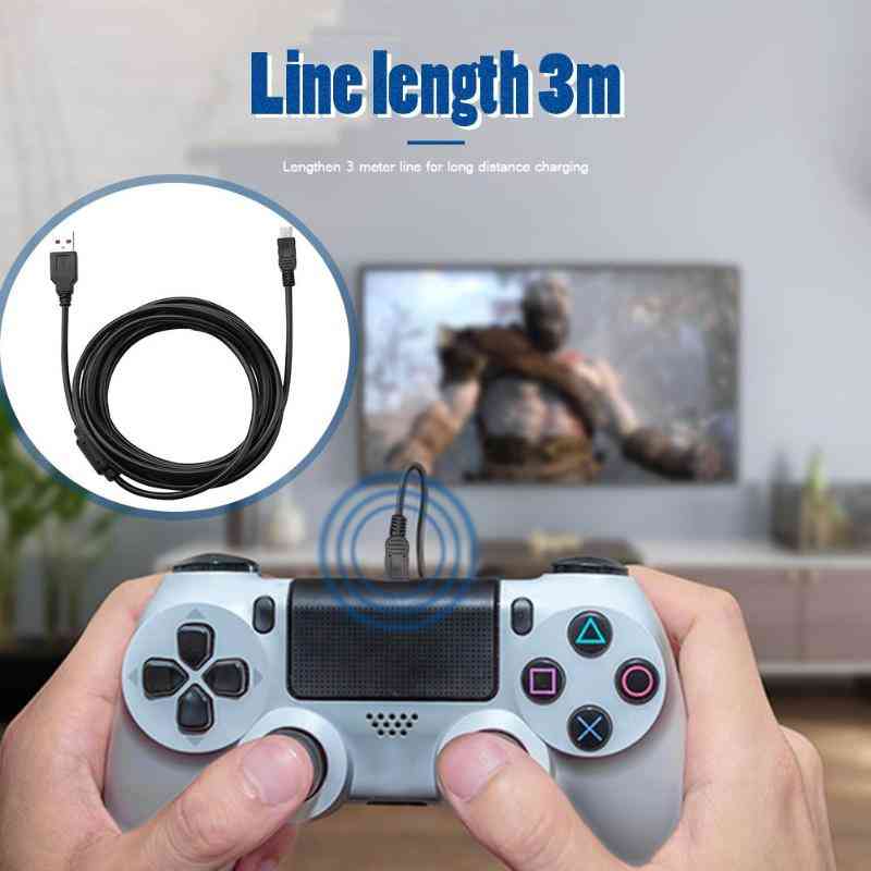 3 m / 9,8 stôp USB nabíjací kábel s magnetickým krúžkom pre bezdrôtový ovládač PS3 USB nabíjačka pre Sony PlayStation PS3 príslušenstvo
