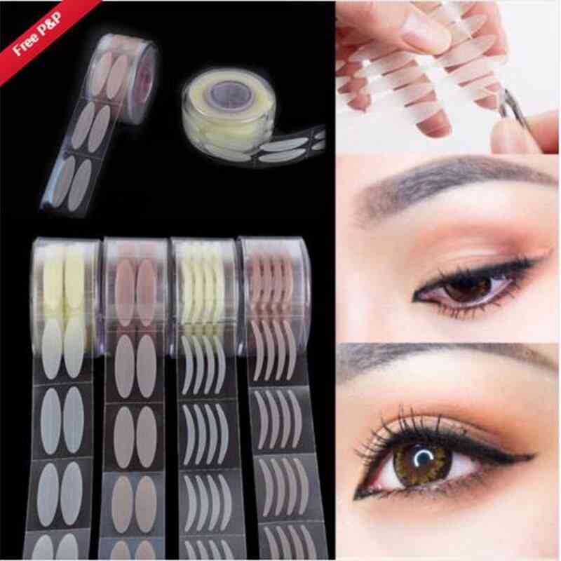 600 Pcs Makeup Clear Beige Stripe Eyelid  Double Fold Eyelid Sticker