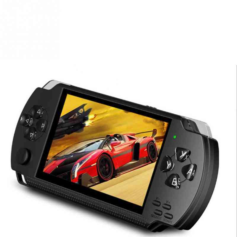 Håndholdt spilkonsol 4,3 tommer 8g let betjeningsskærm mp3 mp4 mp5-afspiller support til PSP-spil, kamera, video, e-bog - sort