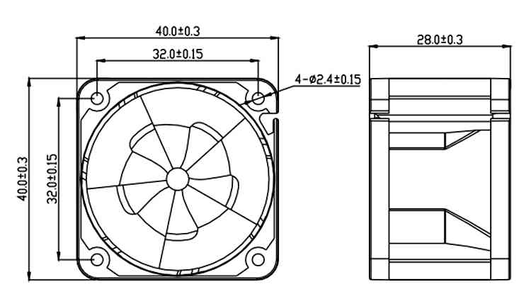 Wentylator chłodzący 12V PWM 4028 40mm 40 * 40 * 28 Wysokowydajne przemysłowe wentylatory z falownikiem do serwerów -