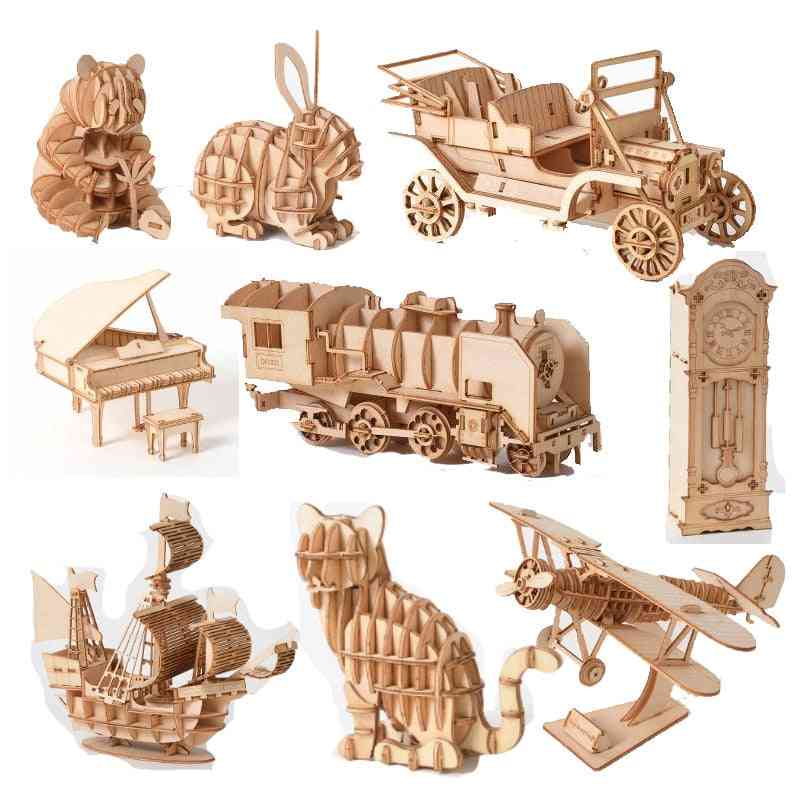 3d Wooden Puzzle Toy-laser Cutting Diy Toy Craft Kit