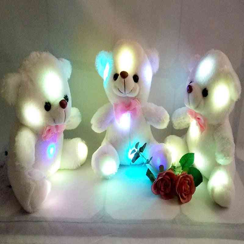 Glowing Luminous Plush Bear Baby Lighting For Birthday Xmas (colored Light Bear)