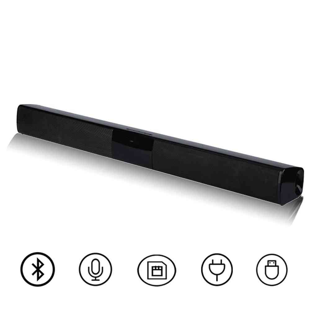 Haut-parleur Bluetooth à colonne sans fil 20 W, barre de son TV, barre de son de cinéma maison avec son stéréo, TF USB pour PC TV (avec port USB) -