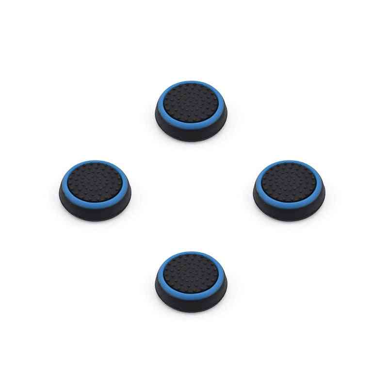 4 Stk. Daumenstiel Griffe Kappen für Playstation 4 ps4 Pro schlankes Silikon Analog - schwarz und blau