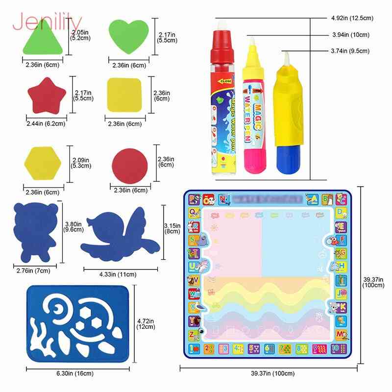 Big Size Drawing Mat - Painting With Water Doodle Pen, Non-toxic Coloring For Kids