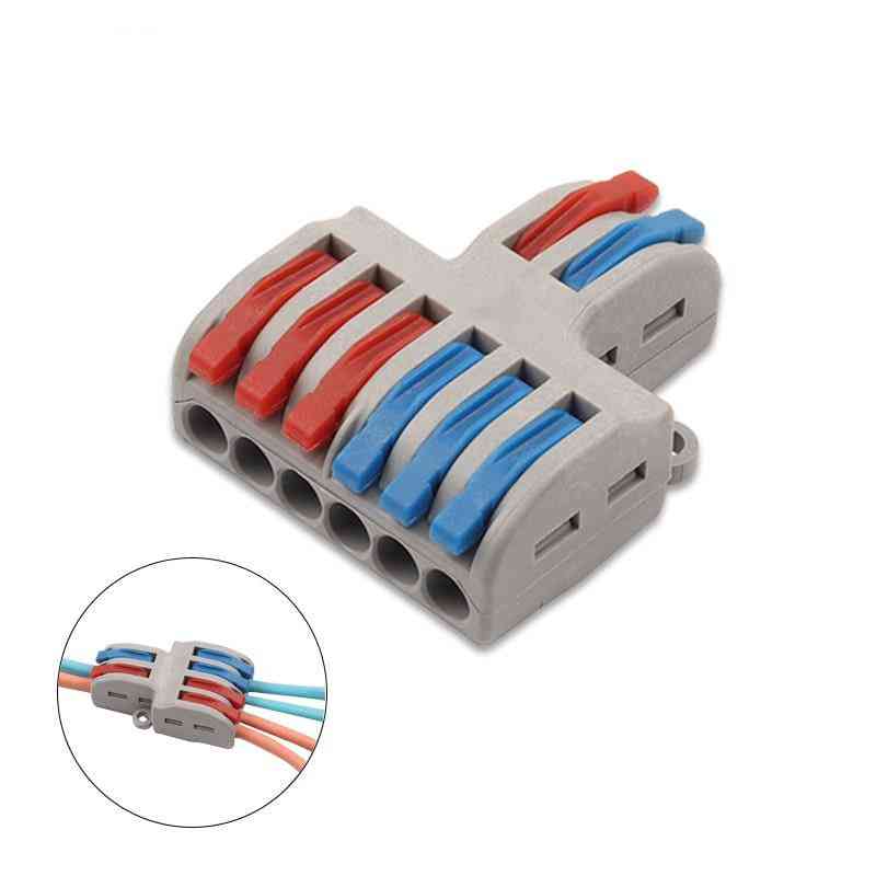 Wire Connector -splitter Terminal, Compact Wiring Cable Push-in Conductor