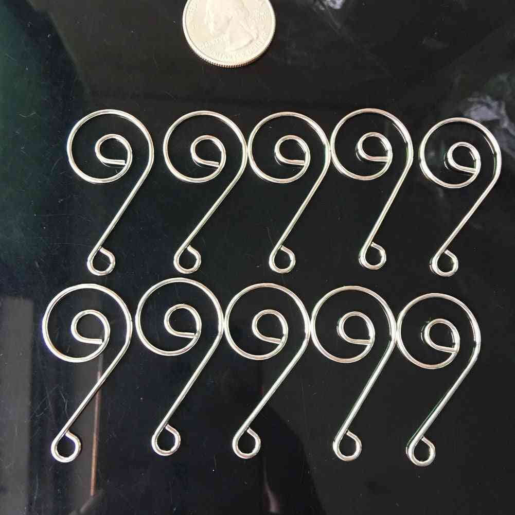 Silver Metal Snail Design Hook For Diy Connecting Prism Beads To Chandelier Parts