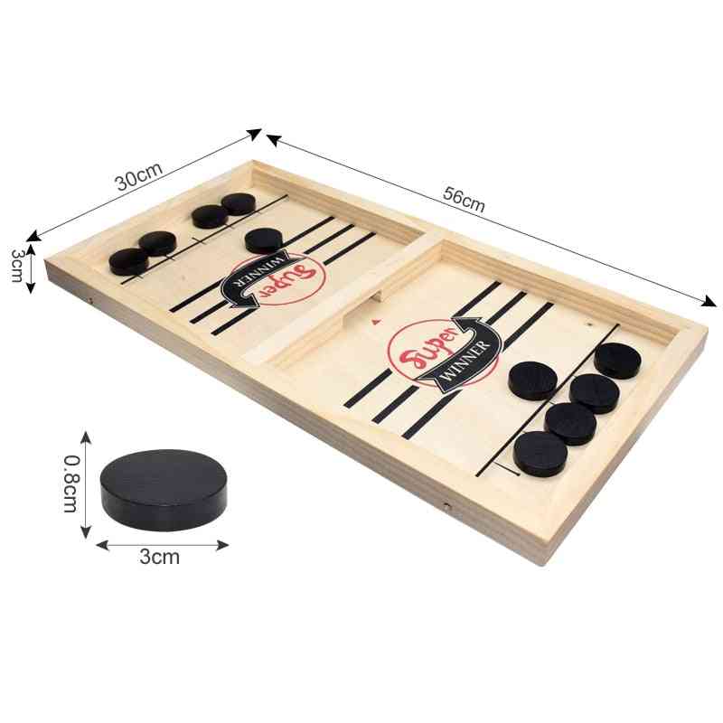 Asztali gyors jégkorong parittyás játék tempójú parittyás koronggyőztes szórakoztató játékok, buli felnőtt / gyermek családi házi társasjátékhoz