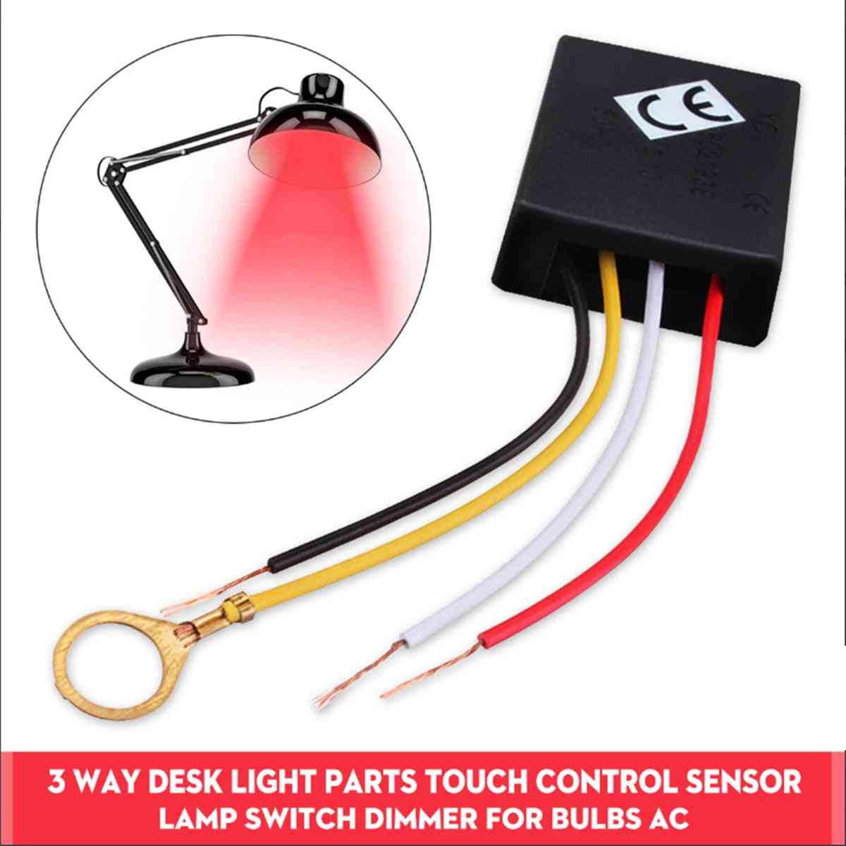 3 Way Desk Light Touch Control Sensor Lamp Switch Dimmer For Bulbs Ac