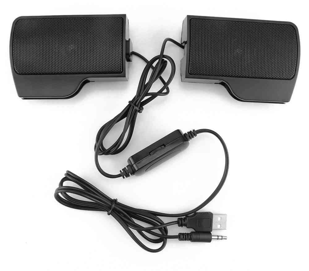 Portable Wired Usb Powered Multimedia Computer Stereo- Speaker Soundbar