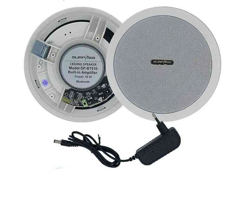 Amplificador digital de classe d impermeável integrado alto-falante de teto bluetoothand 10w 5 