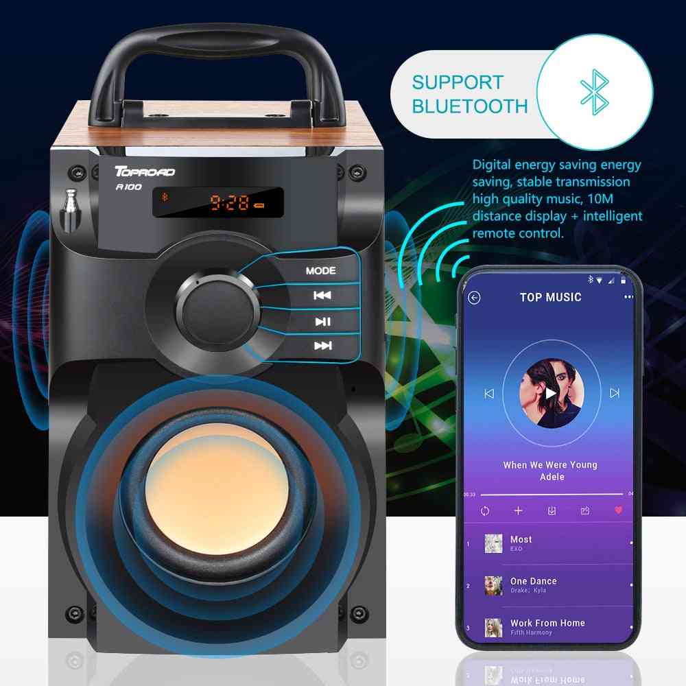 Portable Bluetooth Wireless Stereo Subwoofer Bass Speakers