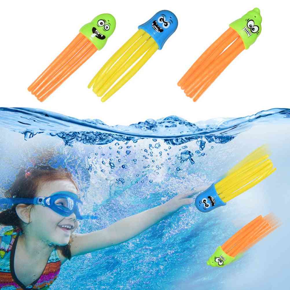 3бр октопод гмуркане в басейна - забавни лица торпедо бандити рибни играчки за деца