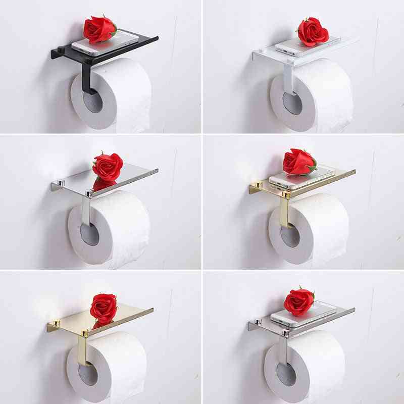 Wall Mounted Toilet Paper And Stainless Steel Tissue Holder