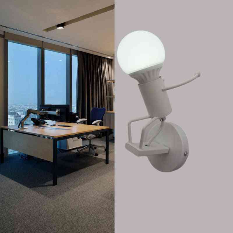 LED-Wandleuchte zusammen mit LED-Lampen für Kinderzimmer, Schlafzimmer - Klettern weiß / ohne Lampe