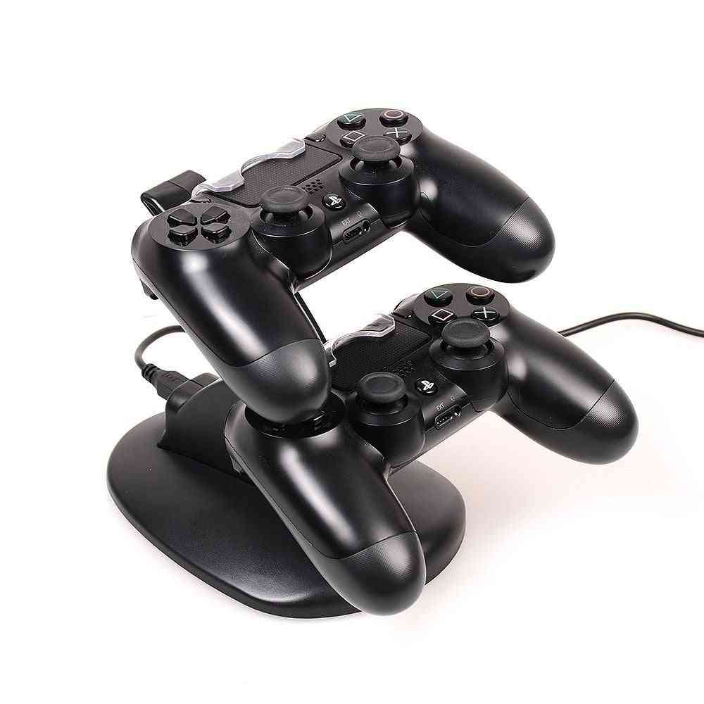 Ps4 Game Controller Charger - Dual Port Led Indicator Charging Station Dock Stand