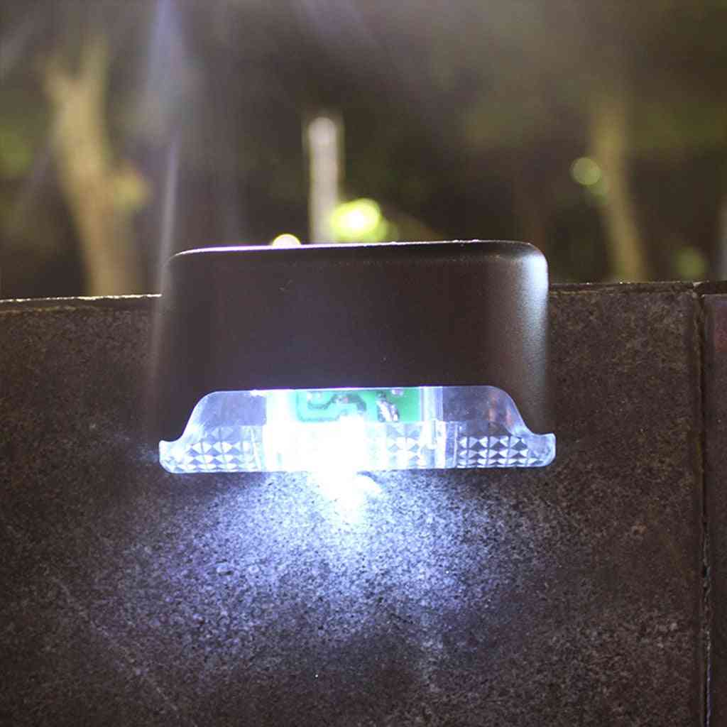 4pcs Of Led Solar Path Stair Wall Lamp, Energy-efficient For Garden, Yard Fence , Landscape ,driveway