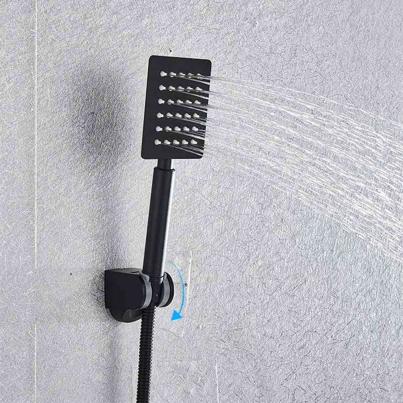 Matte Black Led Digital Display Shower Faucet Set