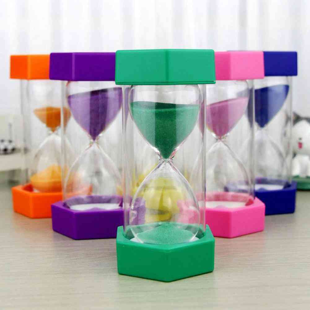 Timeglass sandklokke kjøkken tidtaker barnespill - pedagogiske leker for barn - tilfeldig farge 10 minutter