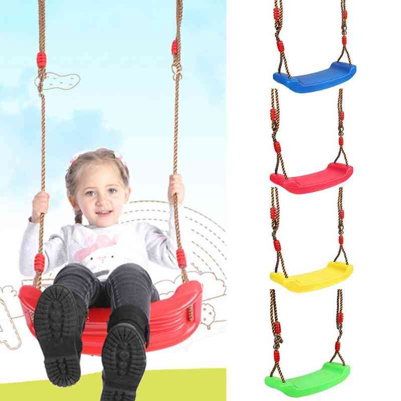 Juguetes columpios para niños con asiento de cuerda moldeado para niños. - azul