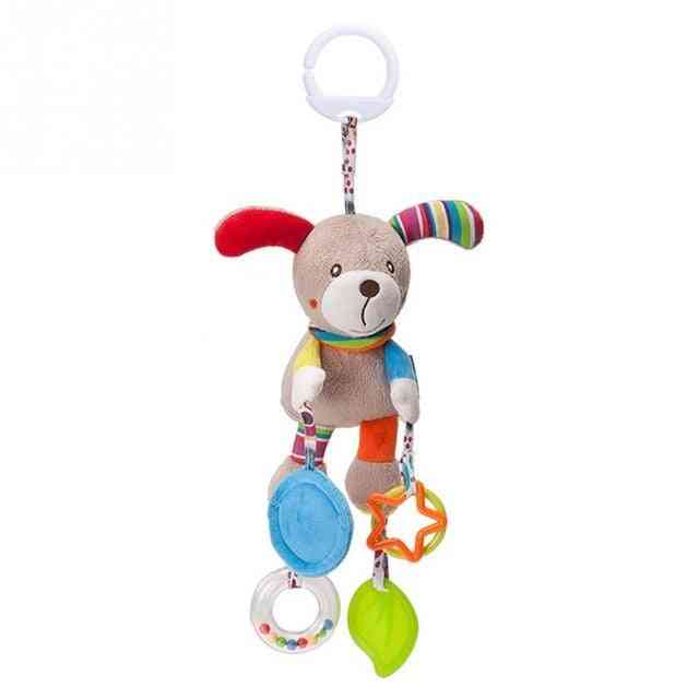 Soft Plush Crib Stroller Baby,  Bed Stroller Cartoon Animal Hanging Rattle Doll Educational Toy