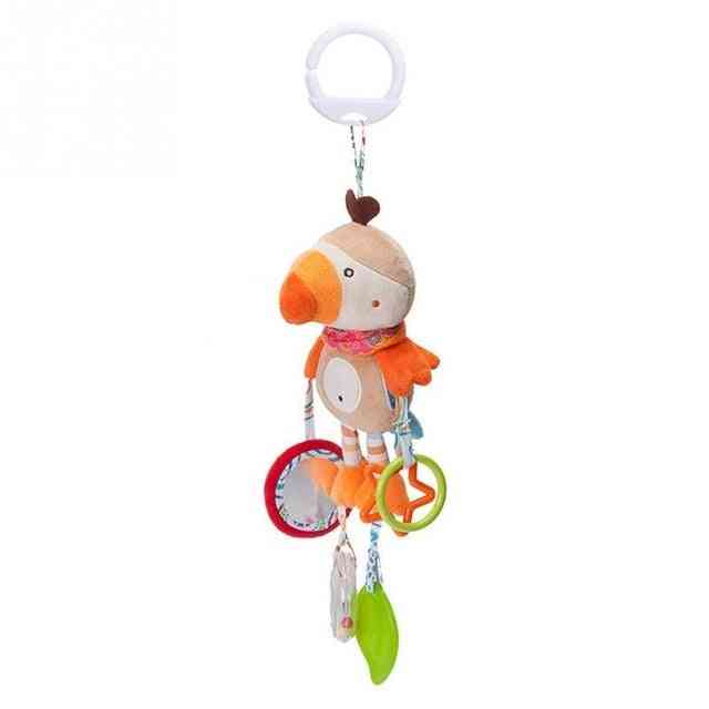 Soft Plush Crib Stroller Baby,  Bed Stroller Cartoon Animal Hanging Rattle Doll Educational Toy